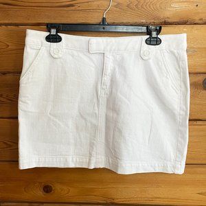 Banana republic factory denim white denim skirt size 8P